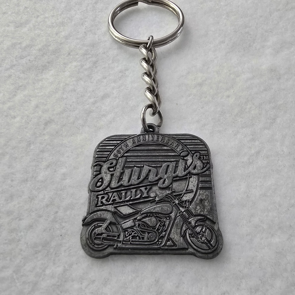 Vintage Sturgis Rally Keychain 60th Anniversary Biker Motorcycle Metal